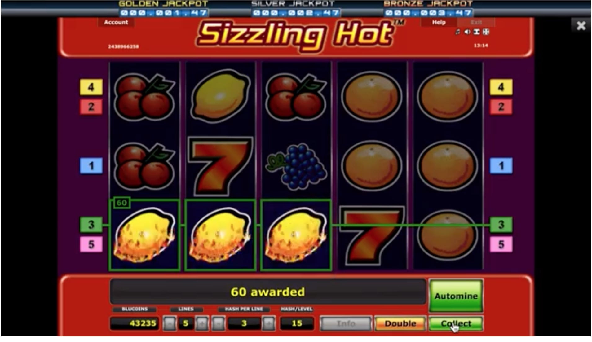 free casino video games sizzling hot